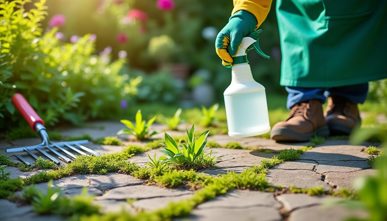een enkele druppel van deze mix zorgt ervoor dat onkruid binnen enkele seconden zichtbaar verdwijnt. effectieve en snelle oplossing voor een onkruidvrije tuin!