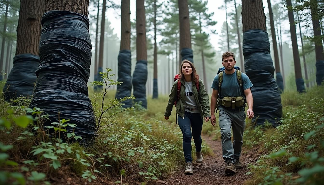 ontdek de betekenis van zwarte zakken aan bomen en waarom het belangrijk is om snel afstand te nemen voor je veiligheid.